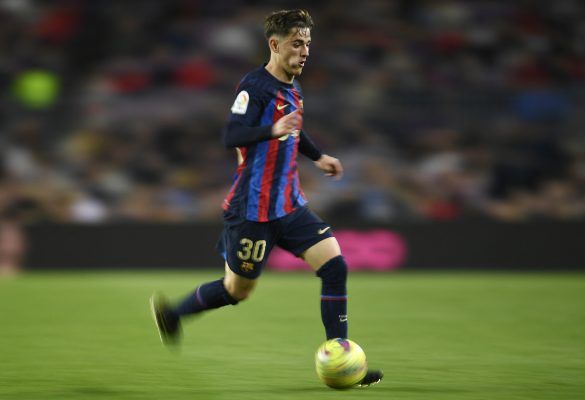 Gavi in action for Barcelona against Girona at Camp Nou.