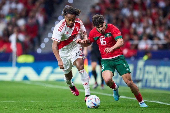 Ez Abde playing for Morocco.