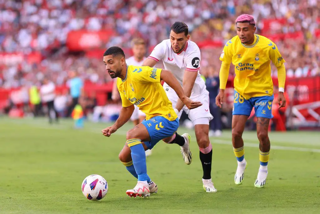 Sevilla Las Palmas football match in stadium
