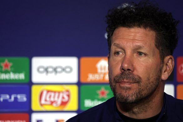 Diego Simeone speaks at his side's press conference