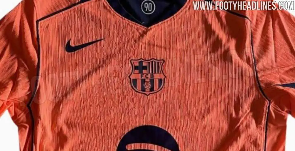 New photos of Barcelona's 'Total 90-inspired' 3rd jersey for next season leaked 6 barcelona 25 26 third kit 1