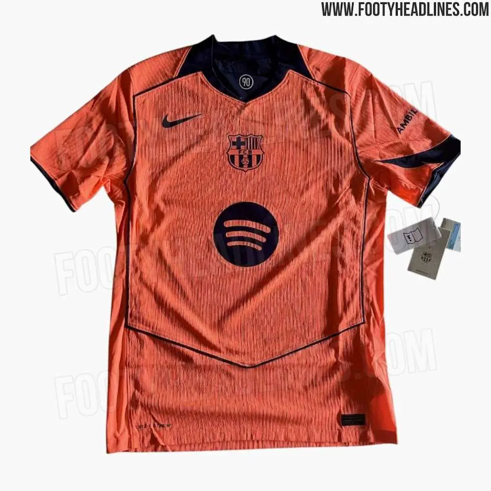 New photos of Barcelona's 'Total 90-inspired' 3rd jersey for next season leaked 8 barcelona 25 26 third kit 2