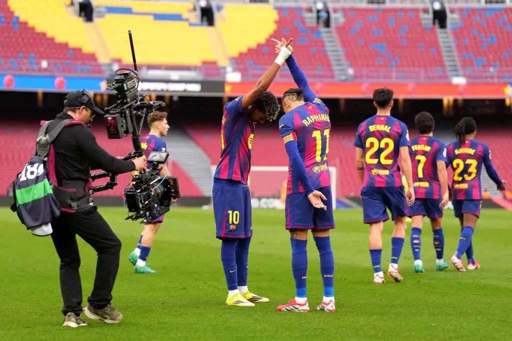 Barcelona's Lamine Yamal steps up as makeshift centre-forward amid striker exodus