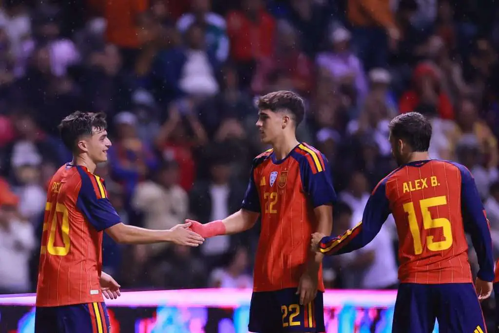 Spain national team in international friendly action