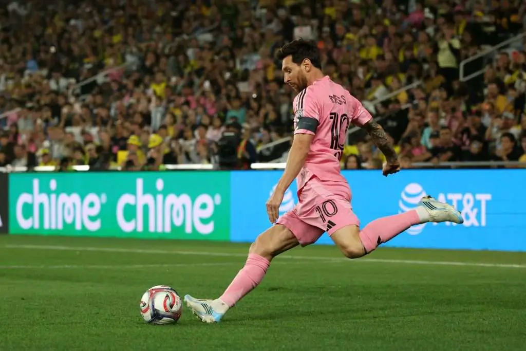 Lionel Messi in action for Inter Miami against Columbus Crew