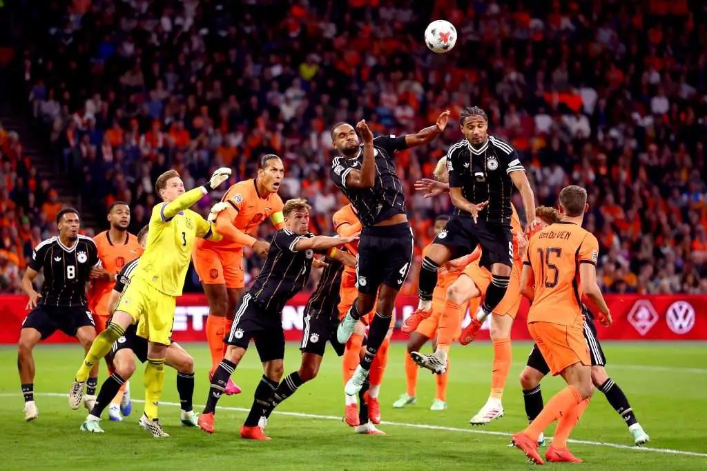 Marc-André ter Stegen in action for Germany against the Netherlands in the UEFA Nations League